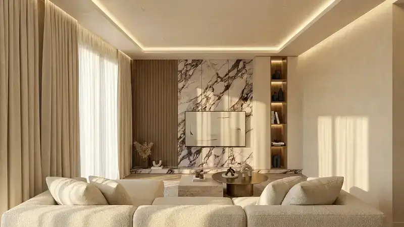 Minimalistinio stiliaus svetainė - 3D renderis