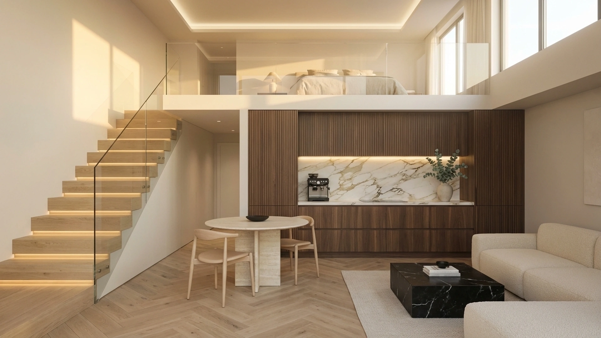 Luxury modern loft apartment interior design ideas